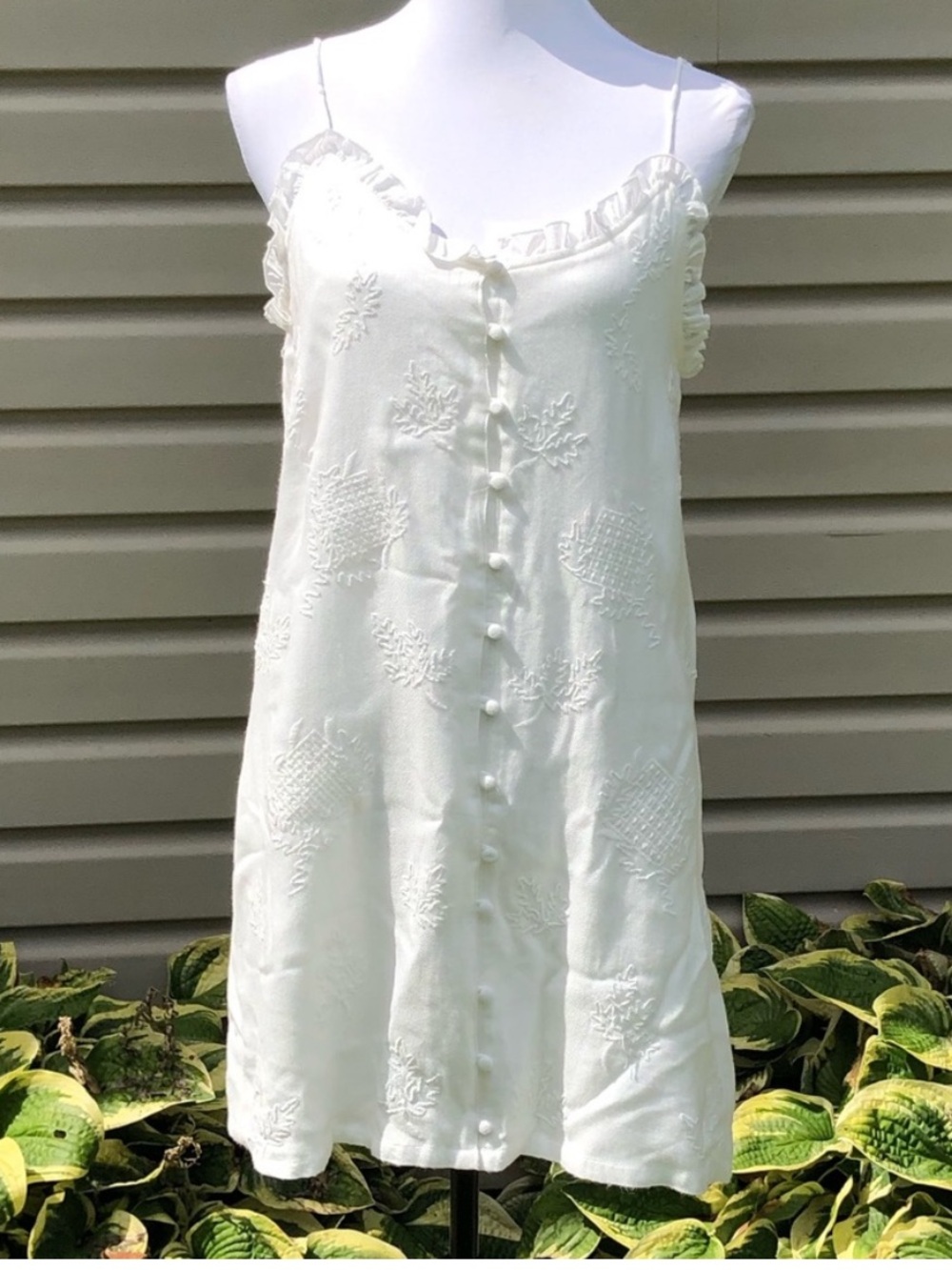 Gianni Bini White Button Front Dress